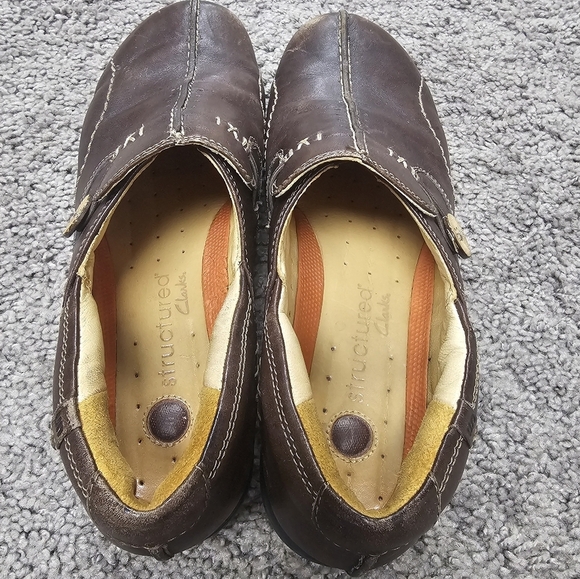 Clarks Un Loop Women’s Loafers Brown Slip On Un Structured Casual Shoes Size 7.5 - Picture 5 of 9